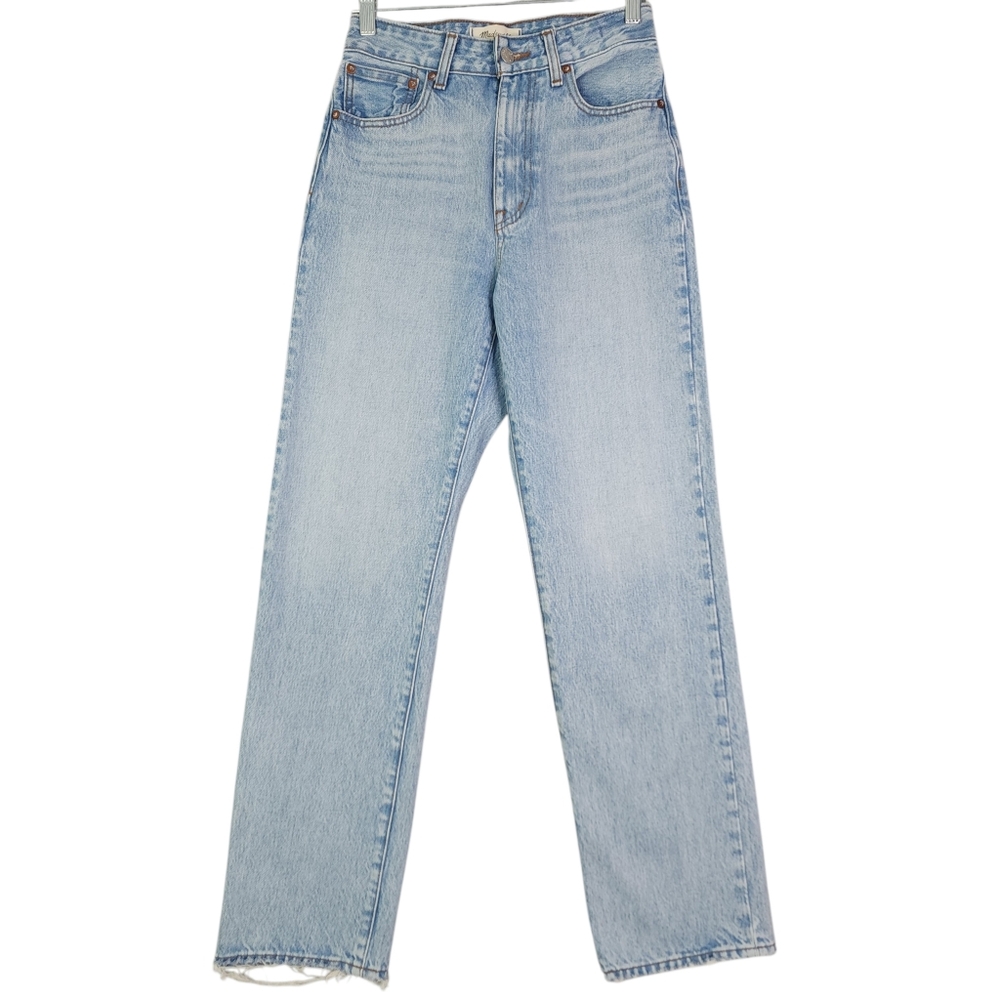 Madewell Curvy '90s Straight Jean Jeans Mercer Wash NM283 Blue Light Sz 24 - Picture 2 of 9